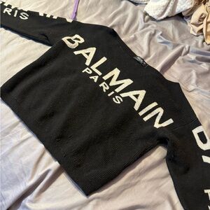 Balmain Black and White Sweater